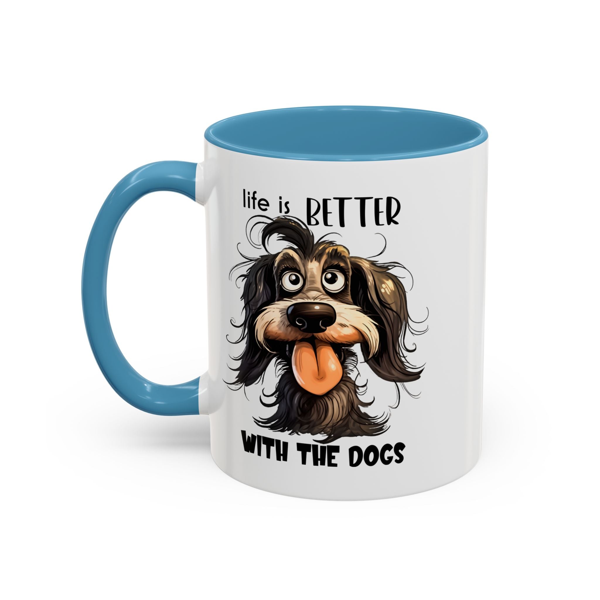 Life is Better with Dogs Coffee Mug - Cute Dog Lover Gift, Animal Themed Mug, Pet Owner Present, Fun Coffee Cup, Gift for Him/Her