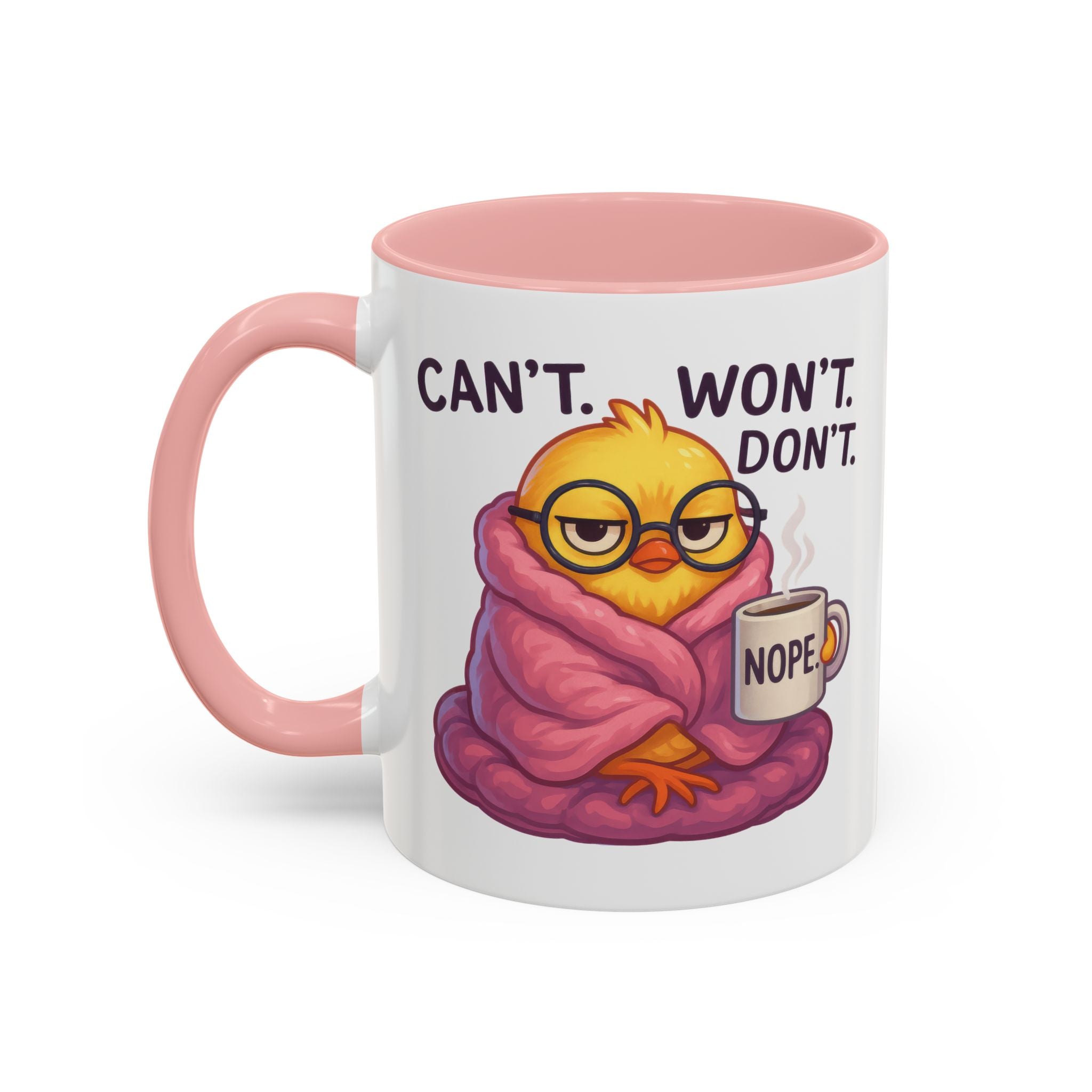 Cozy Cartoon Coffee Mug - Perfect for Lazy Days, Gifts for Friends, Cute Coffee Cups, Inspirational Morning Mug, Funny Beverage Container
