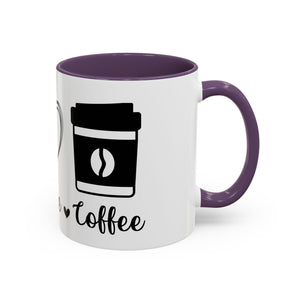 peace love coffee Accent Coffee Mug (11, 15oz)