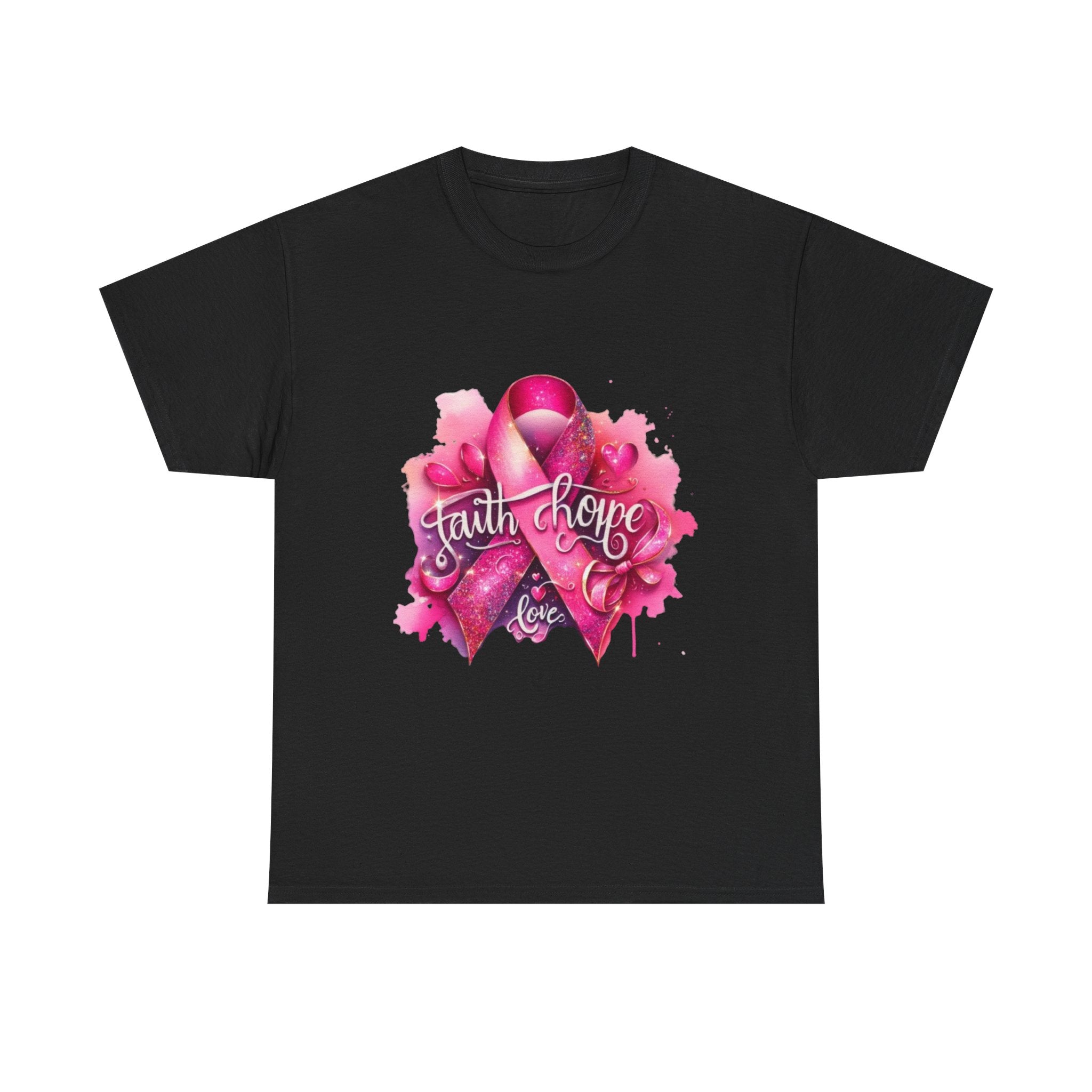 Breast Cancer Awareness Tee, Faith and Hope Message Shirt, Support Shirt, Gift for Survivors, Inspirational T-Shirt