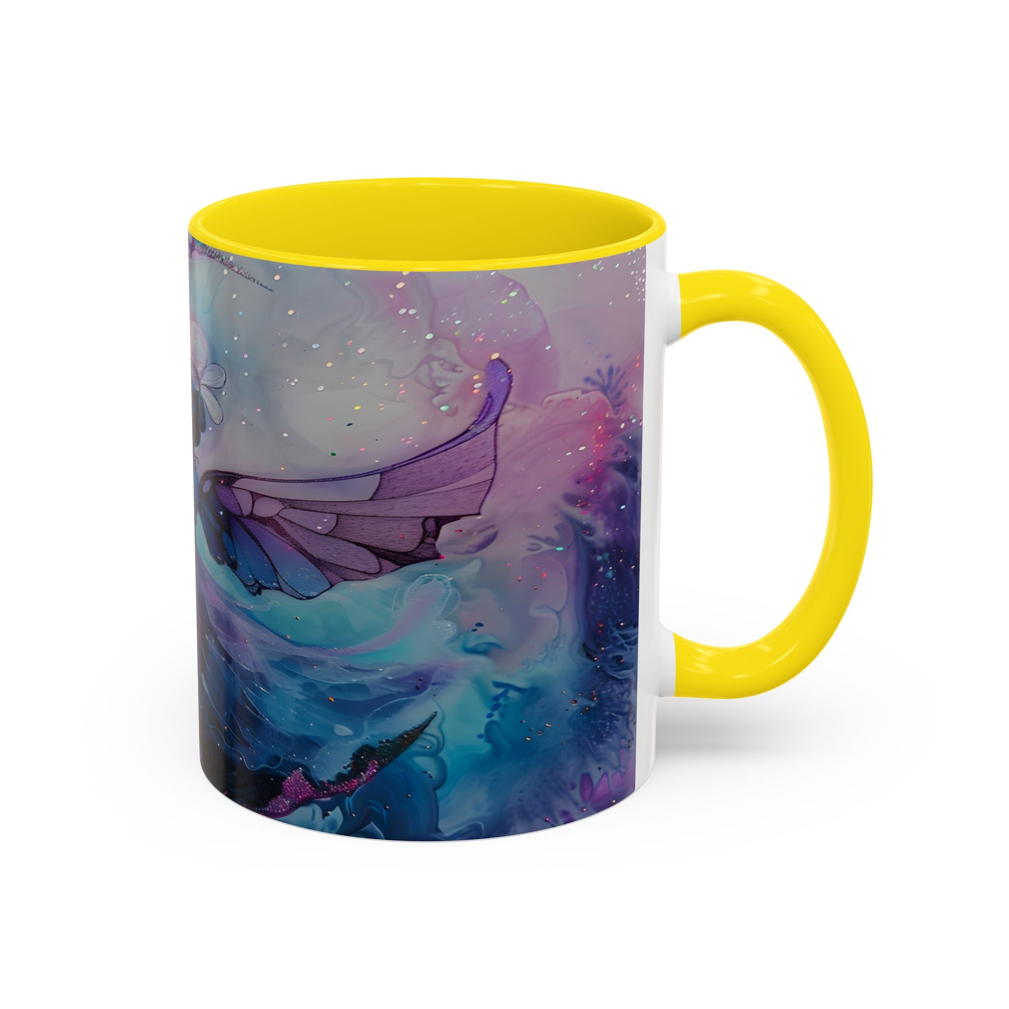 Enchanted Fairy Accent Coffee Mug — Magical Night Sky Illustration (11/15oz) fantasy