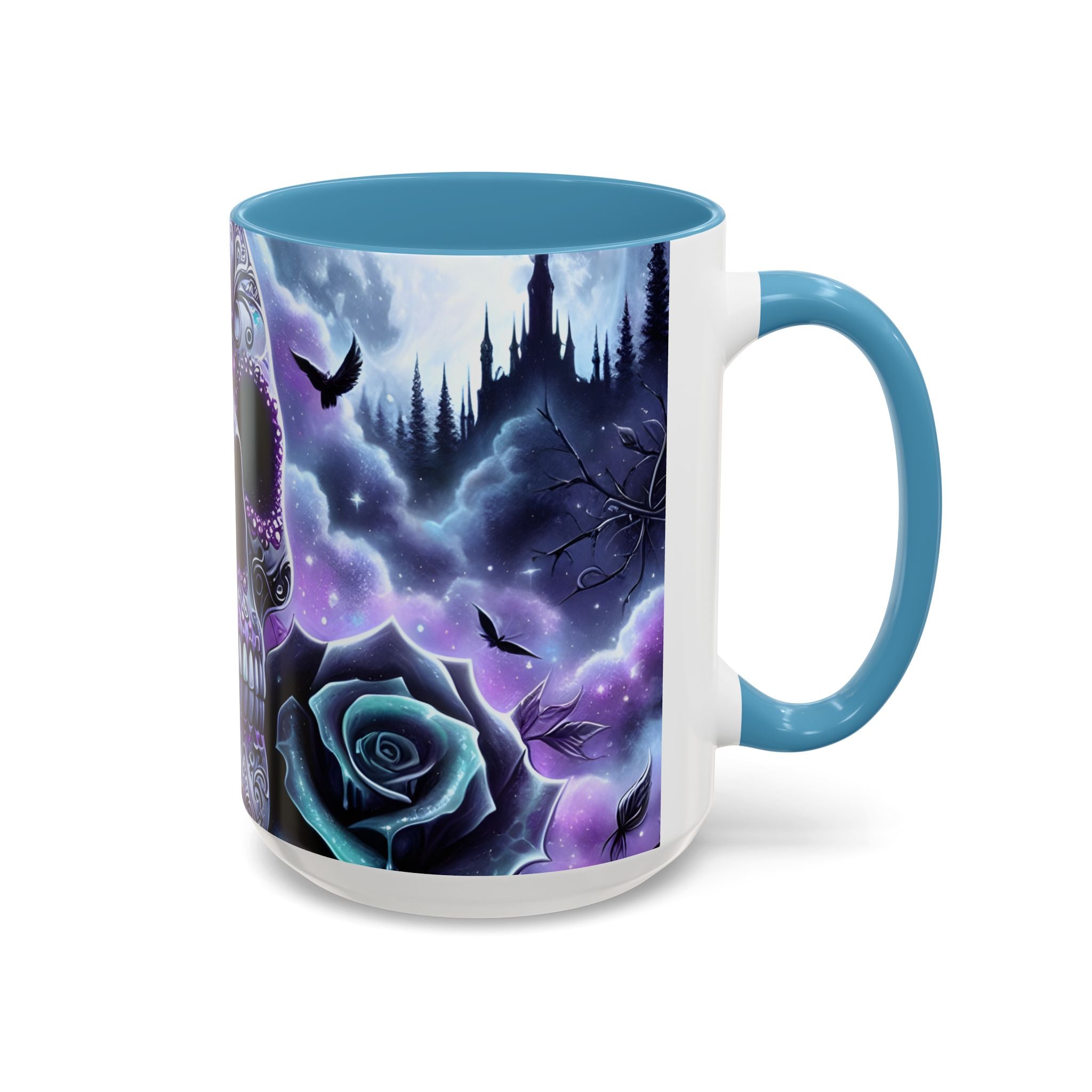 Gothic Skull Accent Coffee Mug - 11oz & 15oz roses fantasy