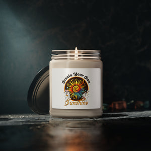 create your own sunshine positive vibes Scented Soy Candle, 9oz by mrdragonsfire