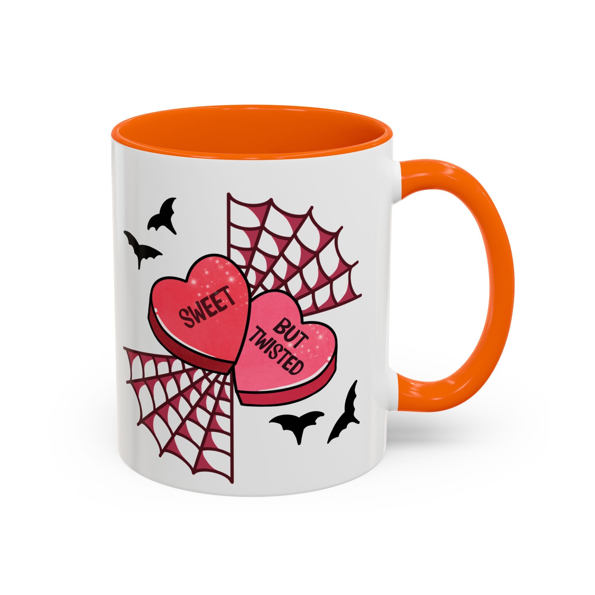 Sweet But Twisted Coffee Mug — Halloween Candy Heart Accent Mug