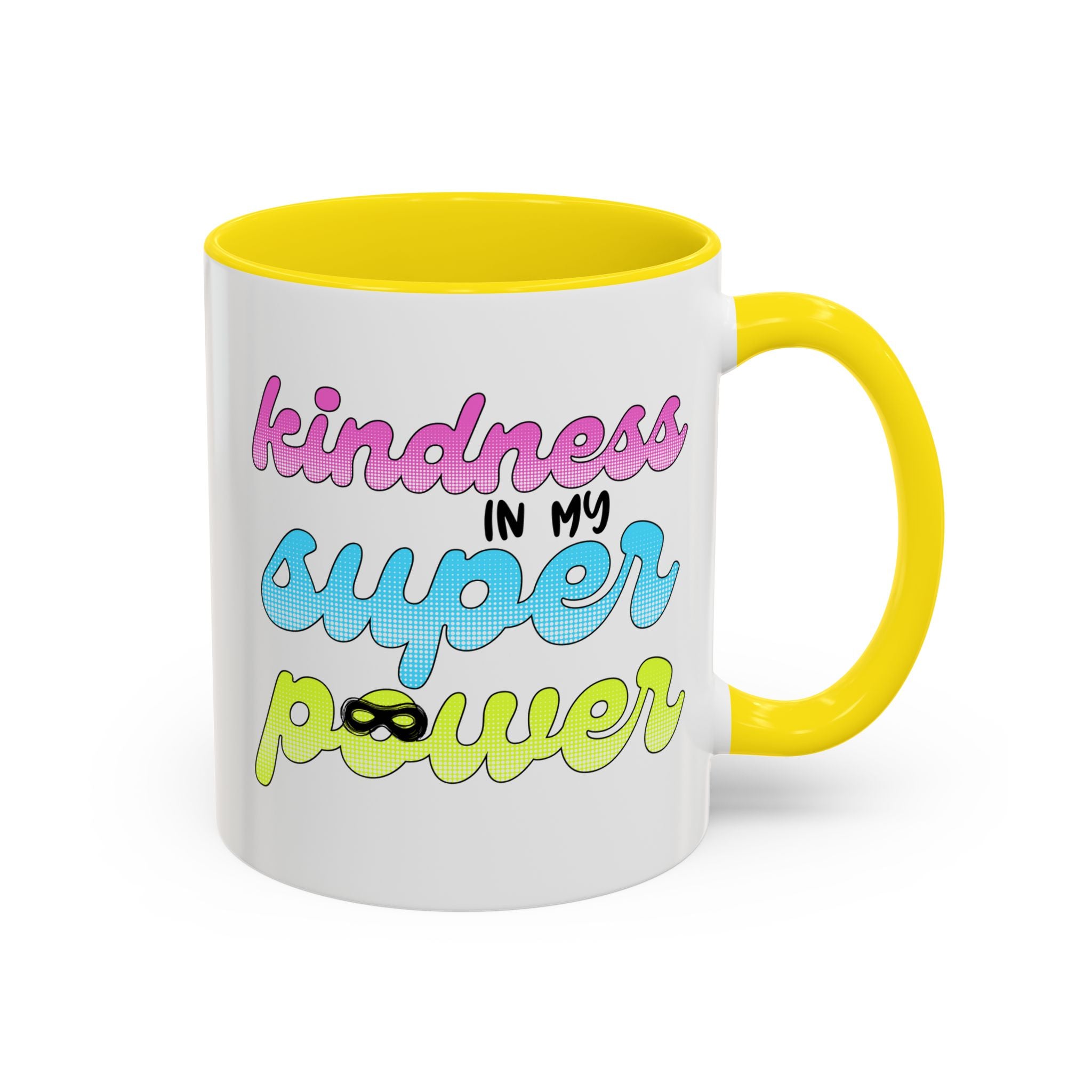 Kindness Superpower Coffee Mug, Inspirational Gift for Friends, Motivational Work Mug, Cute Drinkware for All Occasions, Unique