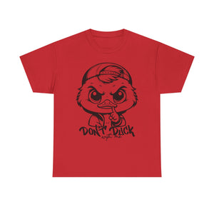 Don't Duck With Me Unisex Heavy Cotton Tee - Fun Cartoon Design Perfect for Casual Days