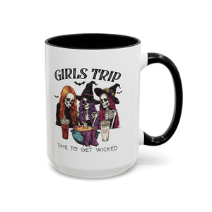 Wicked Girls Trip Coffee Mug, Halloween Gift, Spooky Vibes, Friends Gatherings, Witchy Decor, Fun Drinking Mug