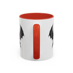 Gothic vampire girl with bat wings horror art Accent Coffee Mug (11, 15oz) vamp18