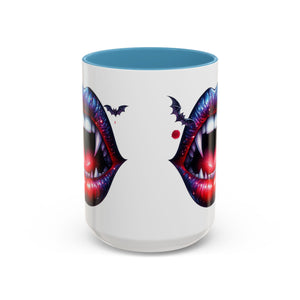 Vampire Lips Coffee Mug, Gothic Drinkware, Halloween Gift, Spooky Kitchen Decor, Vampires, Halloween Party Accessories