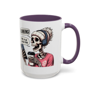 Running Skeleton Coffee Mug - Perfect for Fitness Lovers, Halloween Decor, Gift for Runners, Funny Tea Cup, Workout Enthusiast