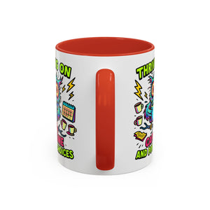 Thriving on Caffeine Mug | Funny Owl Coffee Cup | Gift for Coffee Lovers | Cute Kitchen Decor | Birthday, Holiday Gift