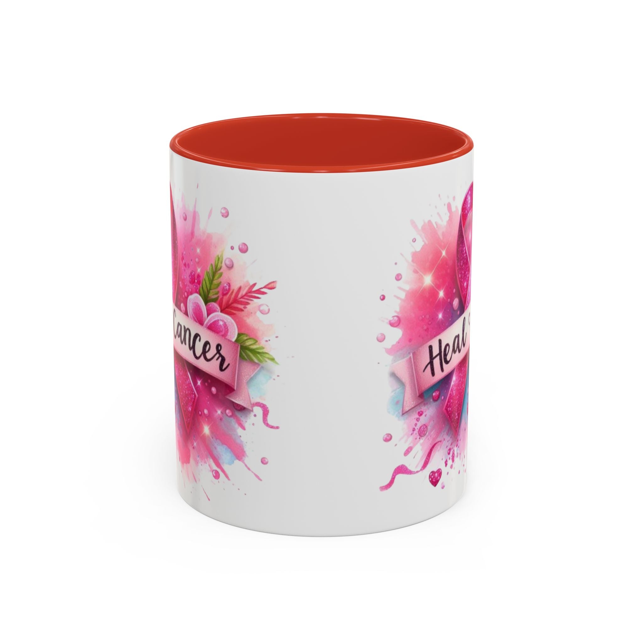 Pink Ribbon Healing Coffee Mug | Support Cancer Awareness | Inspirational Gift | Breast Cancer Support | 11oz & 15oz Options