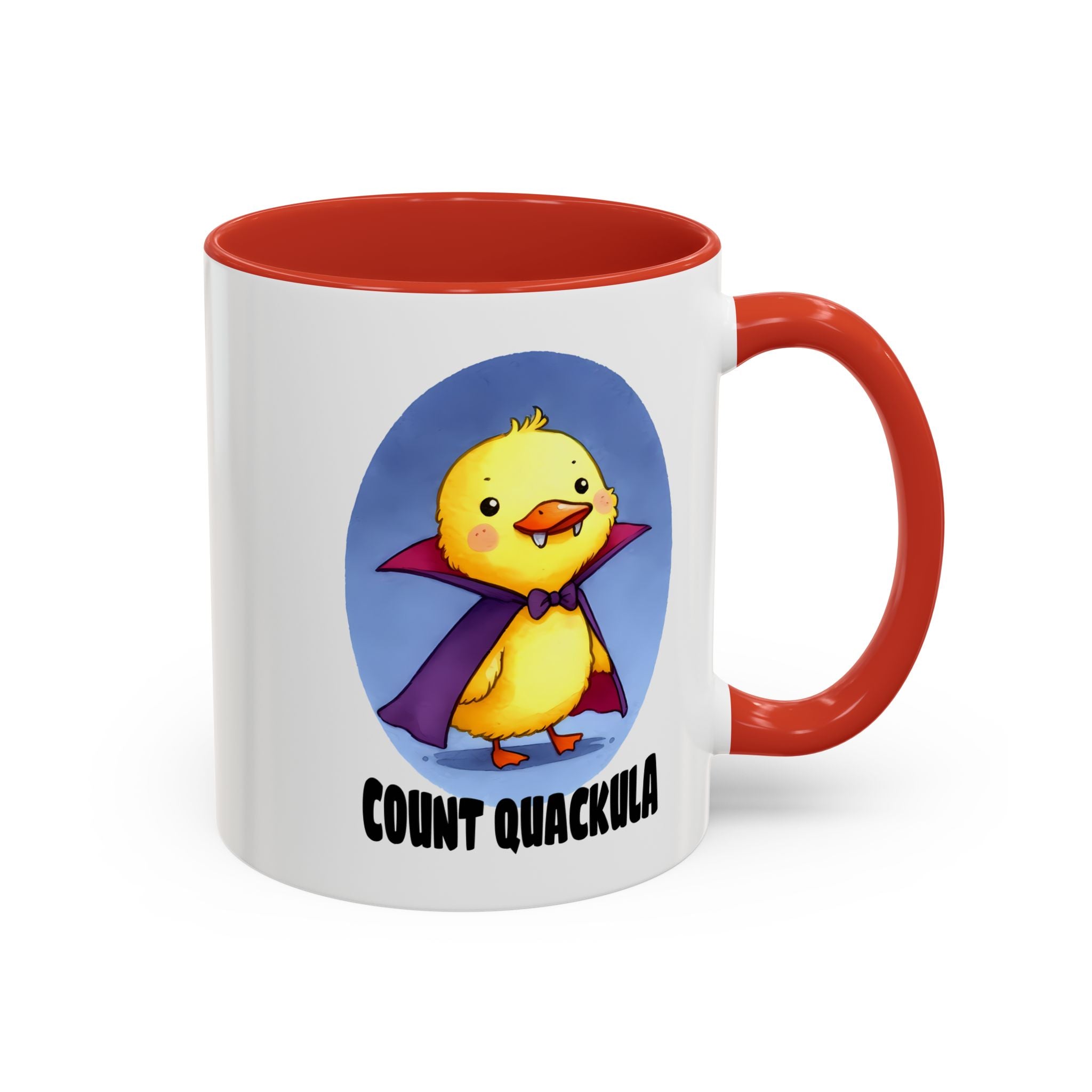 Cute Count Quackula Accent Coffee Mug - Adorable Gift for Coffee Lovers, Halloween Decor, Chick Collectors, Quirky Kitchen