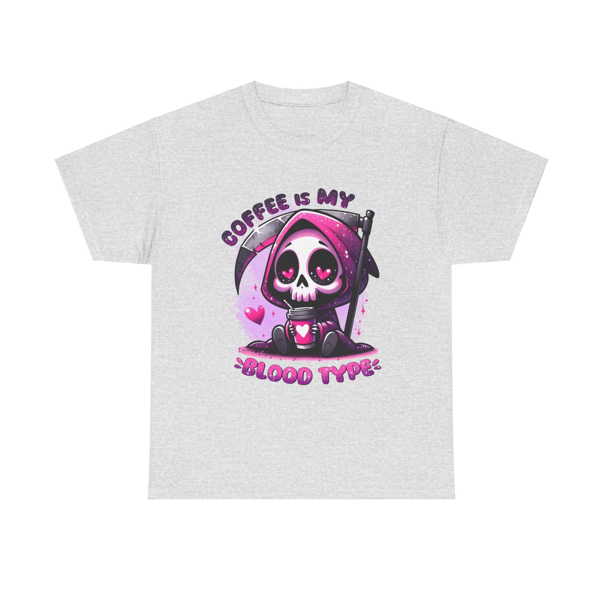 grim reaper coffee is my blood type Unisex Heavy Cotton Tee by the x m world