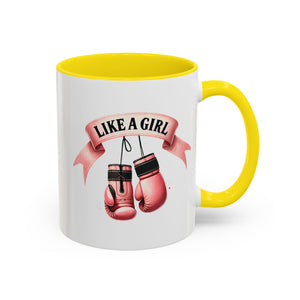Boxing Motivation Coffee Mug | Like a Girl | Empowerment Gift, Sports Mug, Inspirational Gift, Fitness Accessory, Coffee Lover