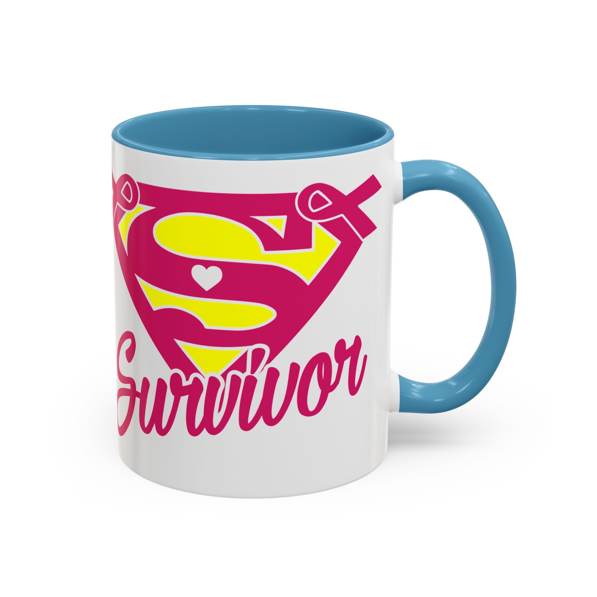 Survivor Mug 11oz & 15oz | Cancer Awareness, Motivational Gift, Empowerment, Superhero Theme, Unique Coffee Cup