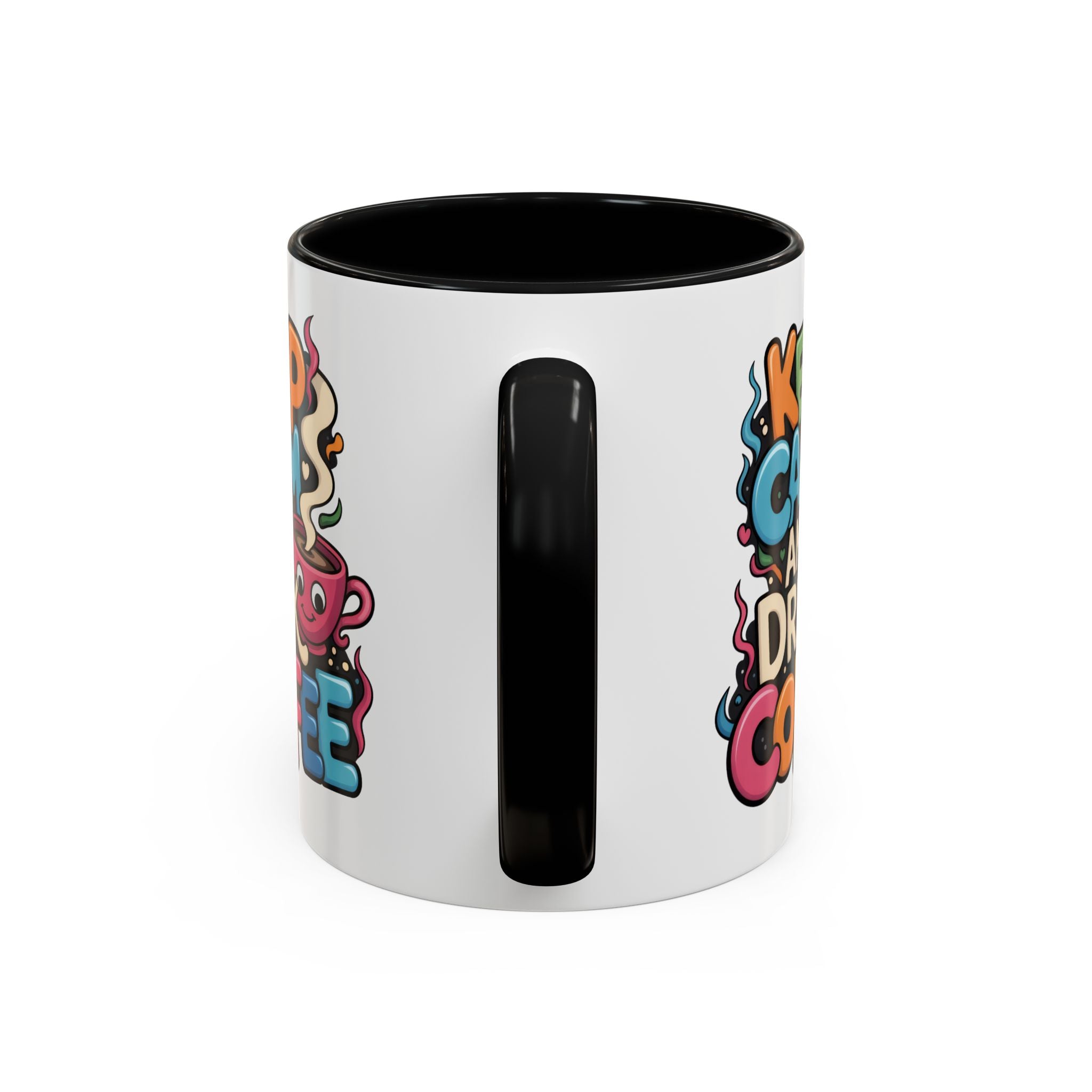 Keep Calm and Drink Coffee Mug - Fun Colorful Ceramic Coffee Cup funny