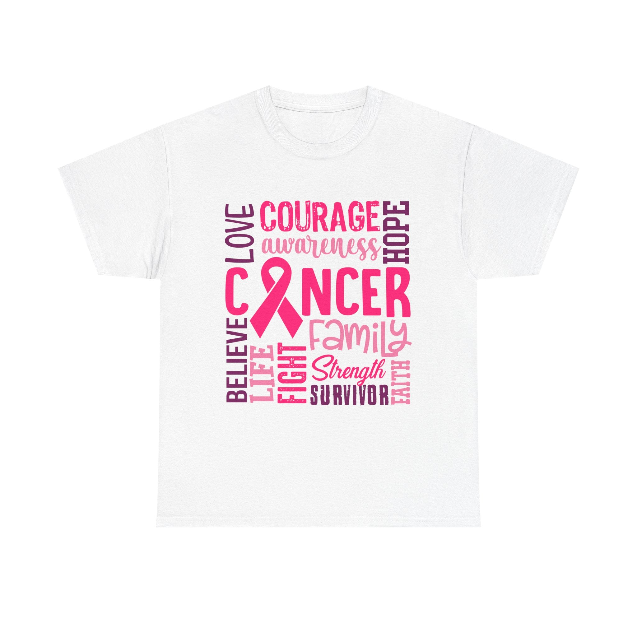 Cancer Awareness Unisex Tee, Support Cancer Fighters, Fight Against Cancer, Gift for Survivors, Hope & Love T-Shirt