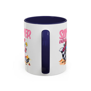 Summer Vibes Accent Coffee Mug - Fun & Colorful Design for Relaxing Moments