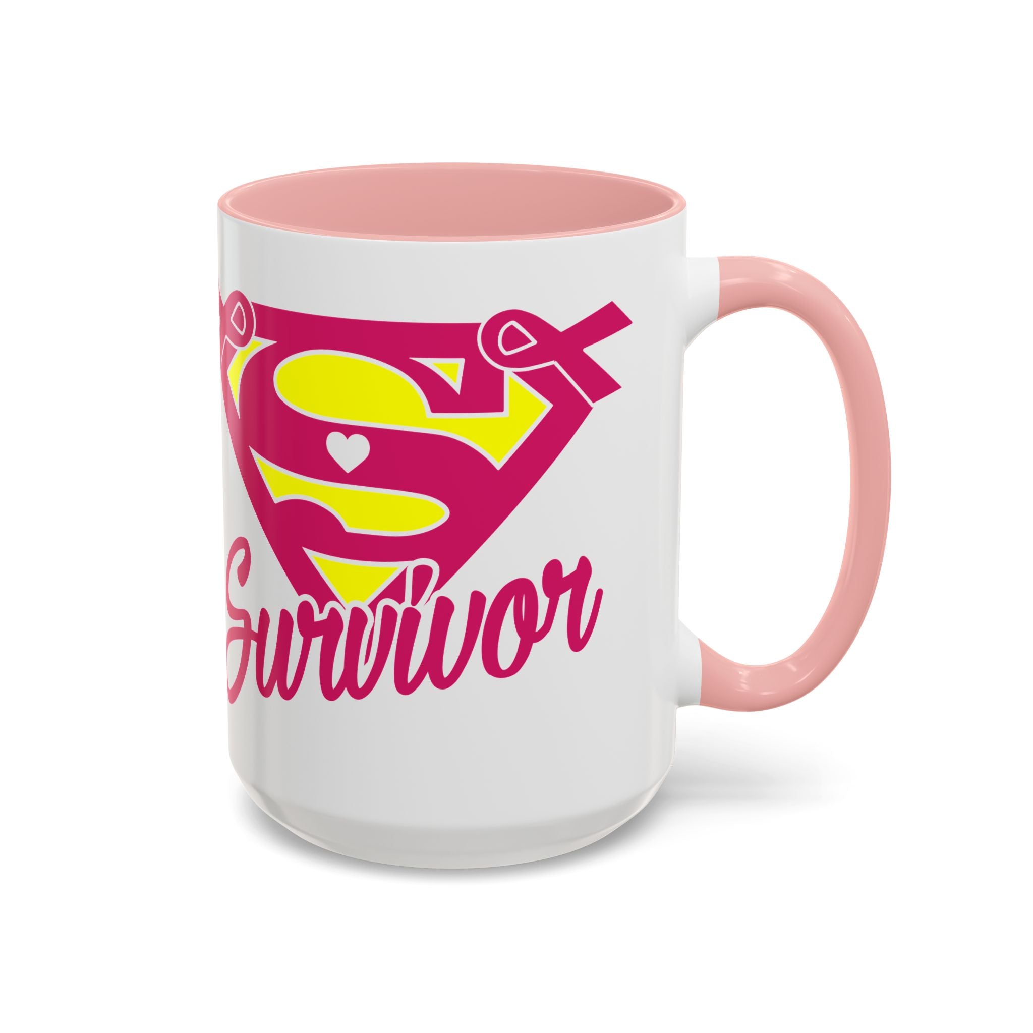 Survivor Mug 11oz & 15oz | Cancer Awareness, Motivational Gift, Empowerment, Superhero Theme, Unique Coffee Cup