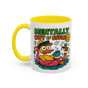 Fun Summer Coffee Mug, Quirky Gift for Beach Lovers, Office Humor Mug, Relaxation, Vacation, Cute Animal Design