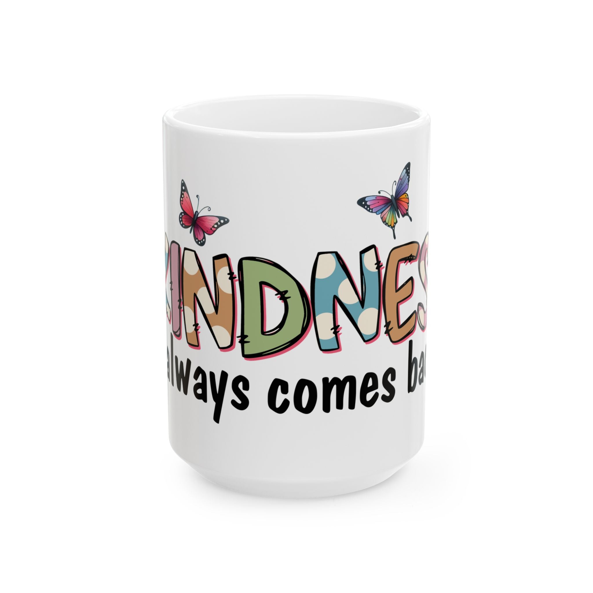 Kindness coffee Mug - Inspiring Gift, Coffee Cup, Butterfly Design, Motivational Drinkware, For Friends & Family