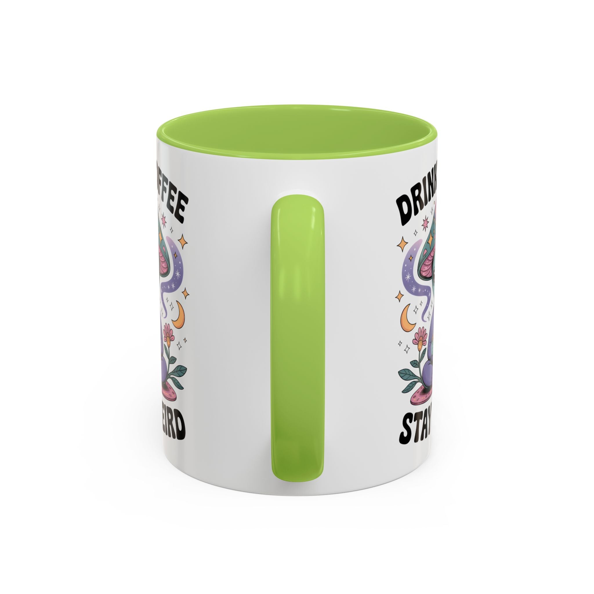 Alien Coffee Mug - "Drink Coffee Stay Weird" funny fantasy humor