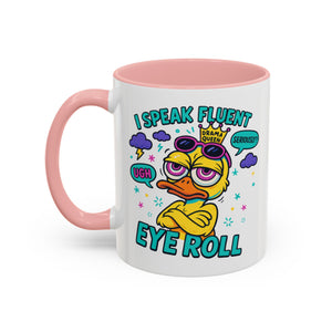 attitude Sassy Eye Roll Coffee Mug,  for Coffee Lovers, Gift for Friends, Quirky Tea Mug, Humor  Cute Kitchen Decor