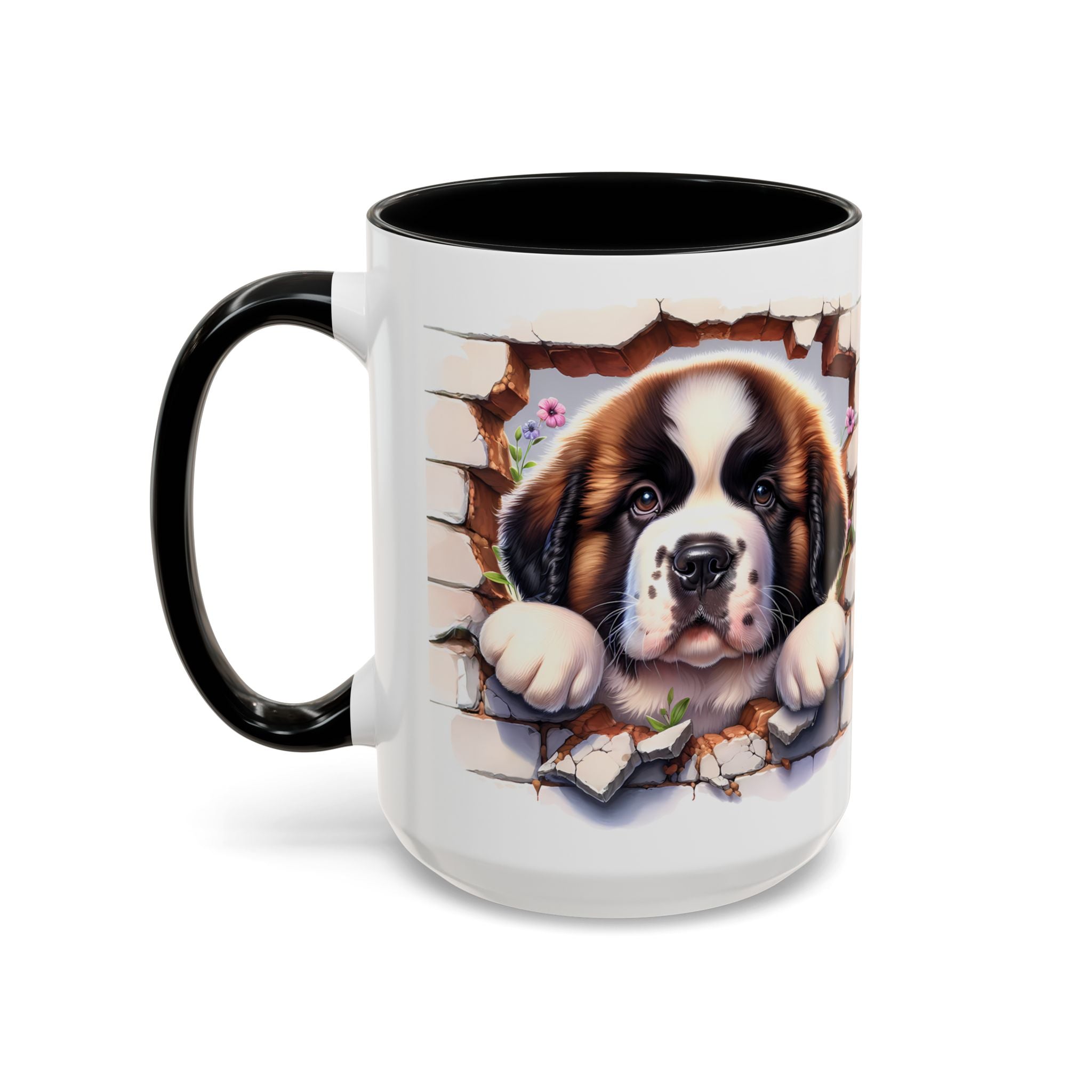 Cute Dog Breakthrough Accent Coffee Mug - Gift for Dog Lovers, Home Decor, Personalized Pet Mug, Puppy Lover's Kitchenware