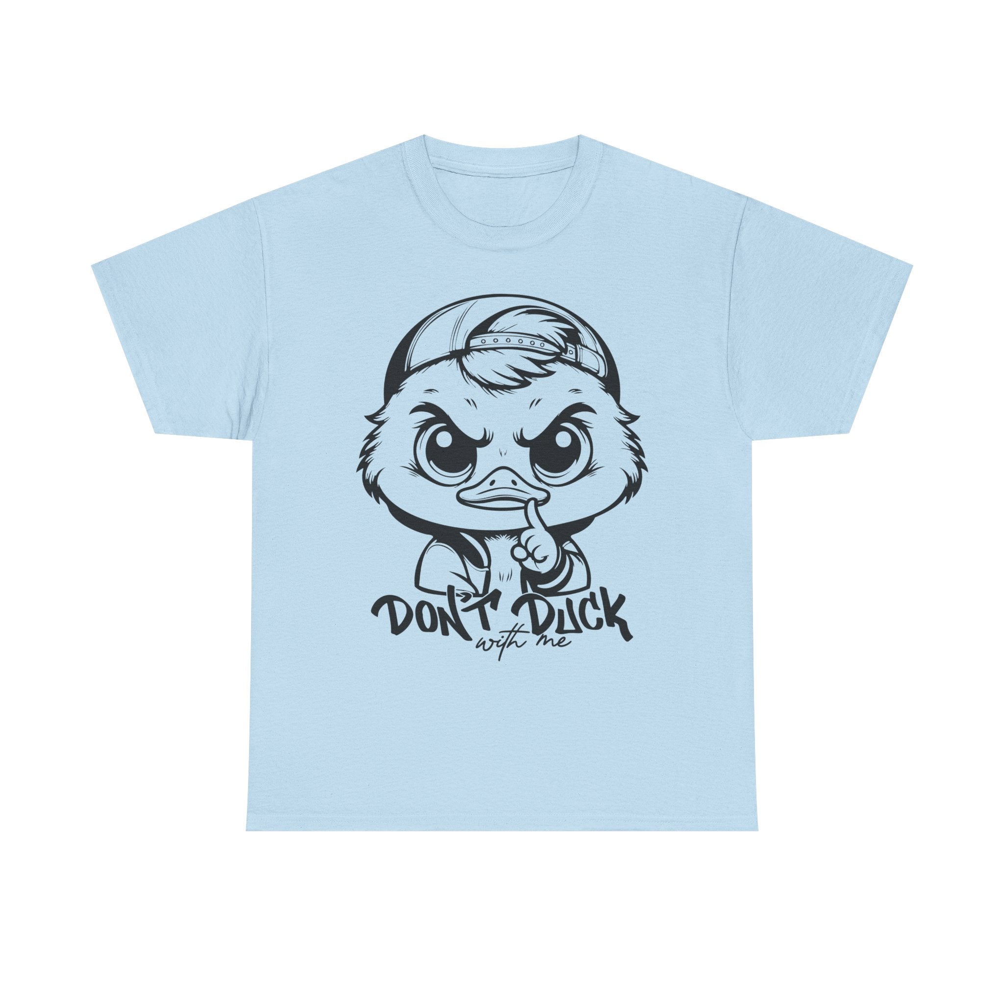 Don't Duck With Me Unisex Heavy Cotton Tee - Fun Cartoon Design Perfect for Casual Days