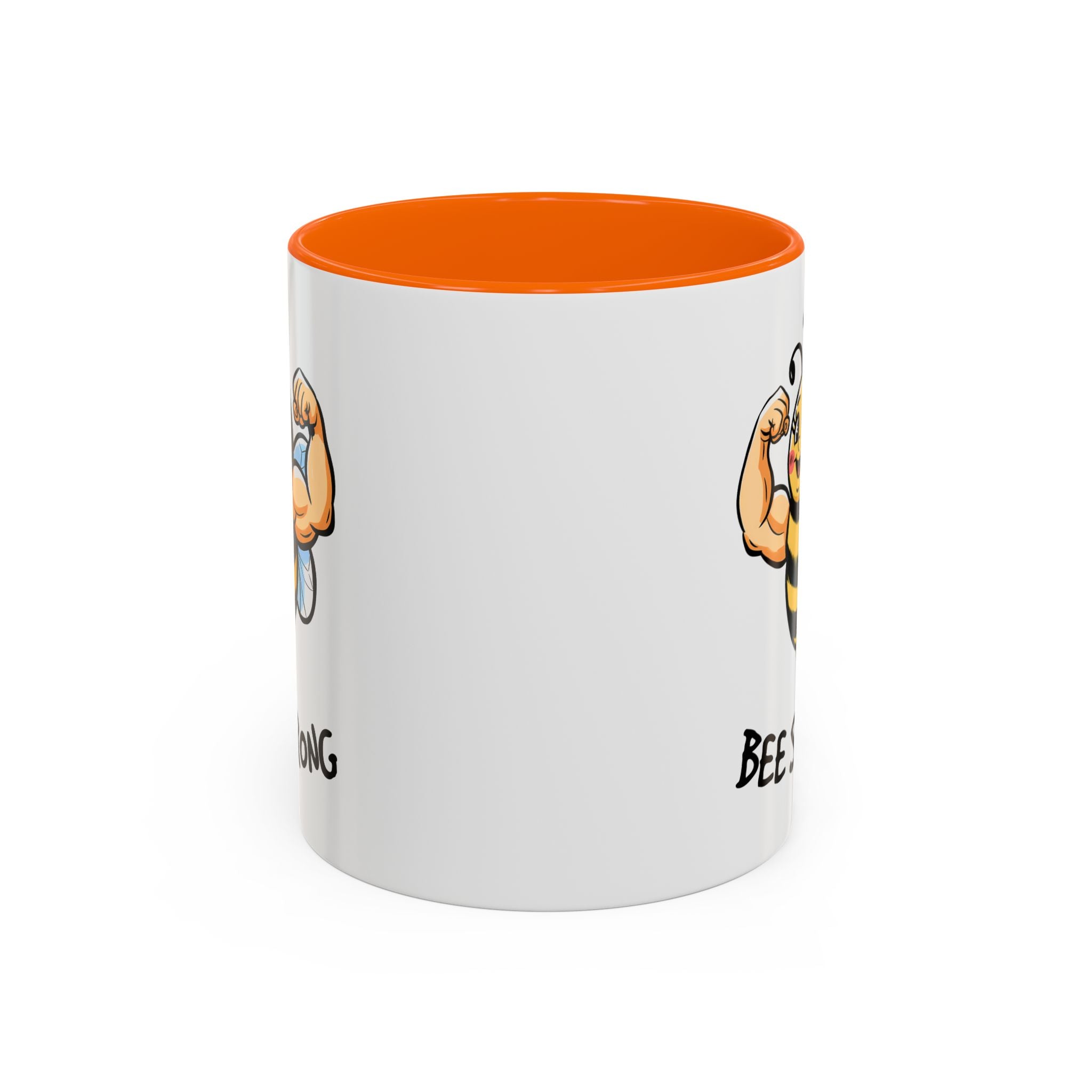 Bee Strong Accent Coffee Mug - Motivational Mug for Strength and mental health