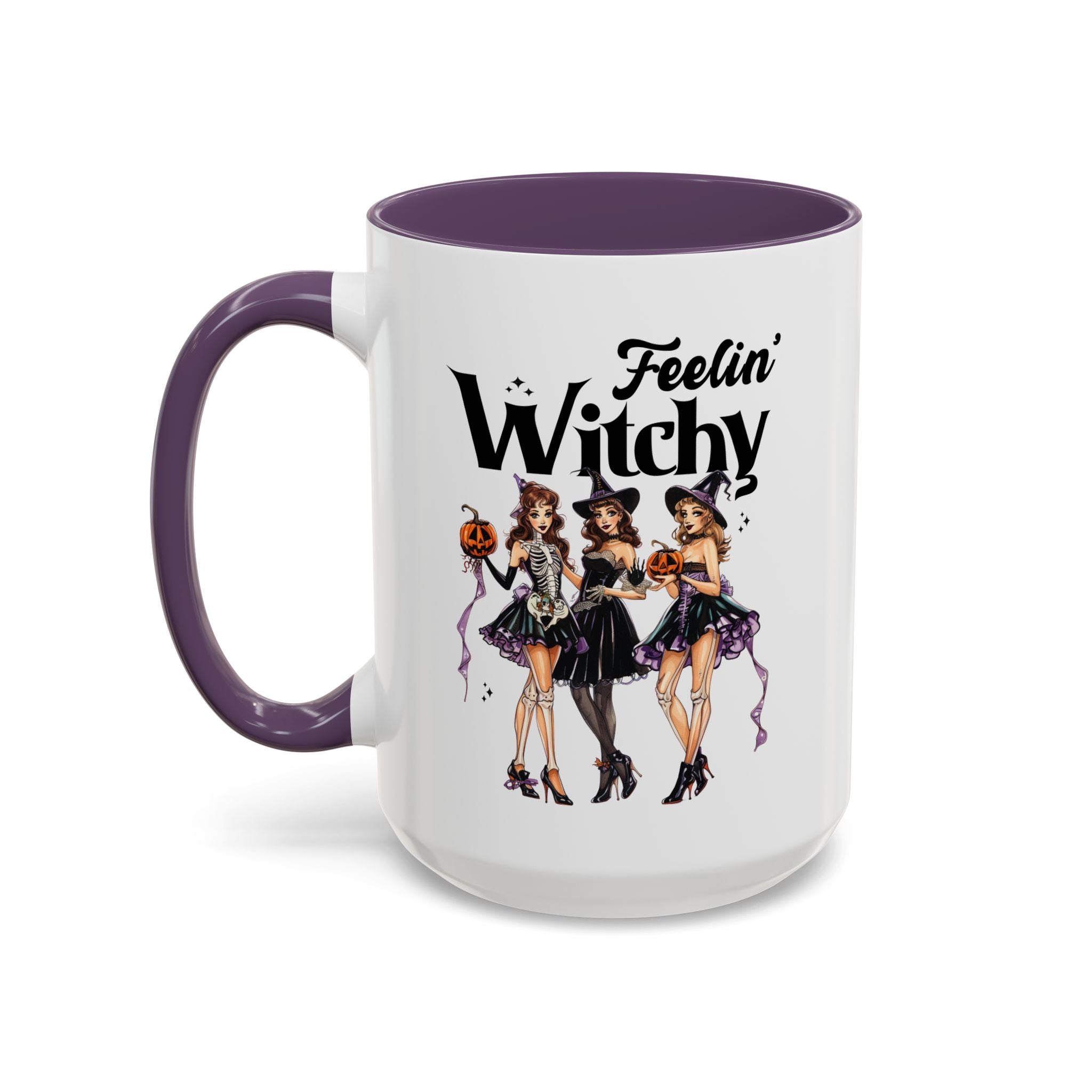 Witchy Accent Coffee Mug - Spooky Halloween Mug, Witchy Decor, Gift for Her, Fall Coffee Cup, Party Mug
