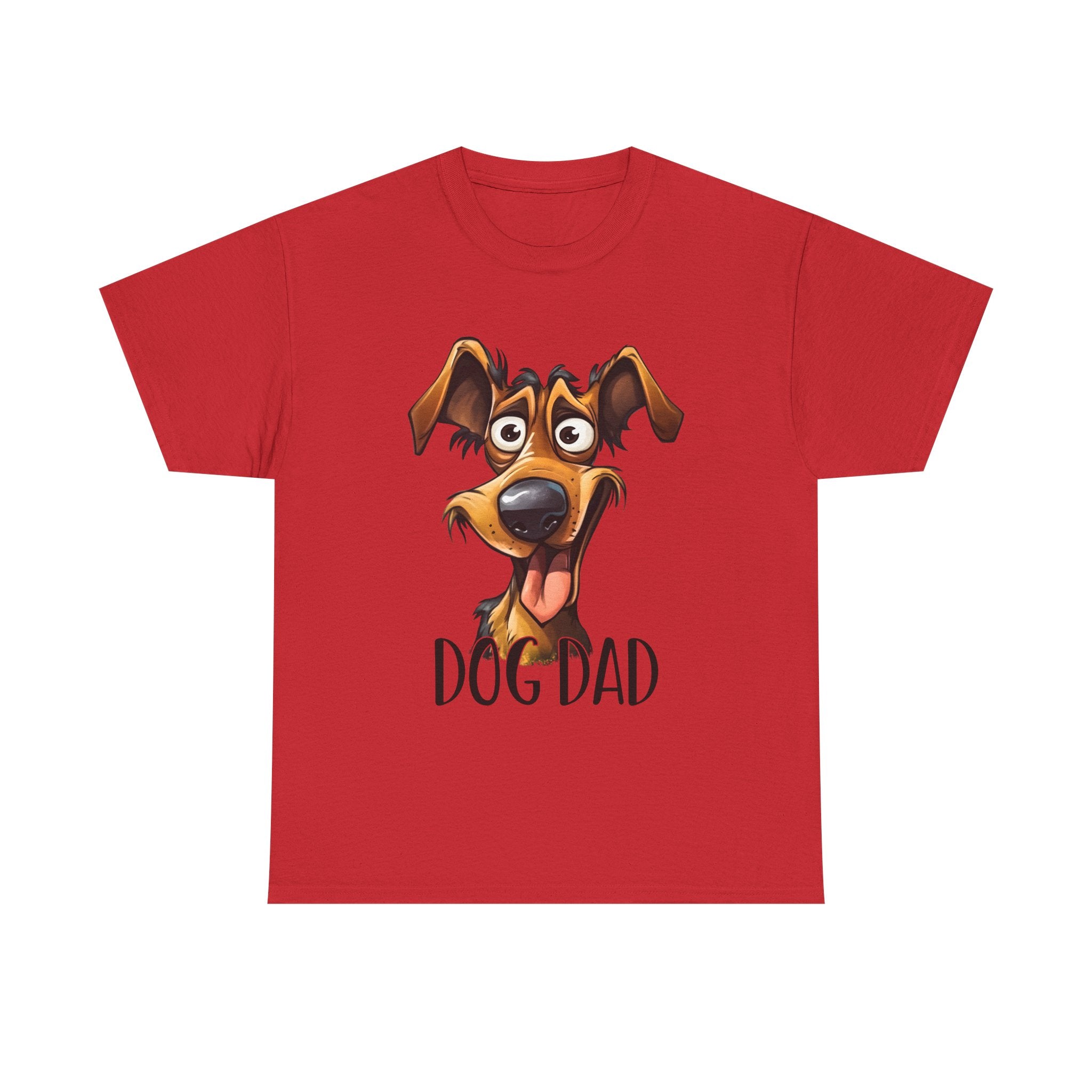 Dog Dad Unisex Heavy Cotton Tee, Pet Lover Gift, Fun Shirt for Father’s Day, Dog Owner Humor Tee, Great for Birthdays, Casual Wear