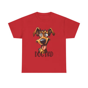 Dog Dad Unisex Heavy Cotton Tee, Pet Lover Gift, Fun Shirt for Father’s Day, Dog Owner Humor Tee, Great for Birthdays, Casual Wear