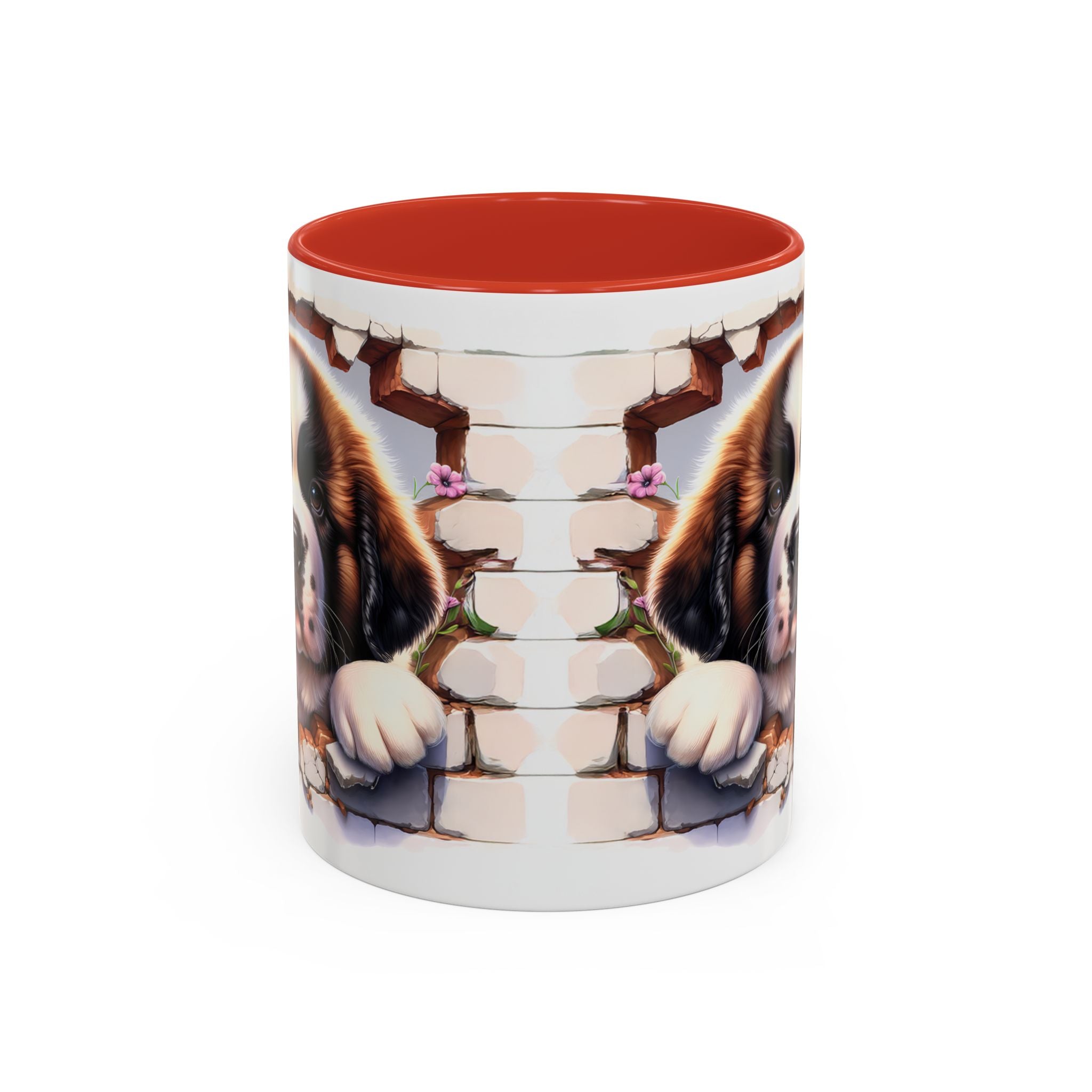 Cute Dog Breakthrough Accent Coffee Mug - Gift for Dog Lovers, Home Decor, Personalized Pet Mug, Puppy Lover's Kitchenware