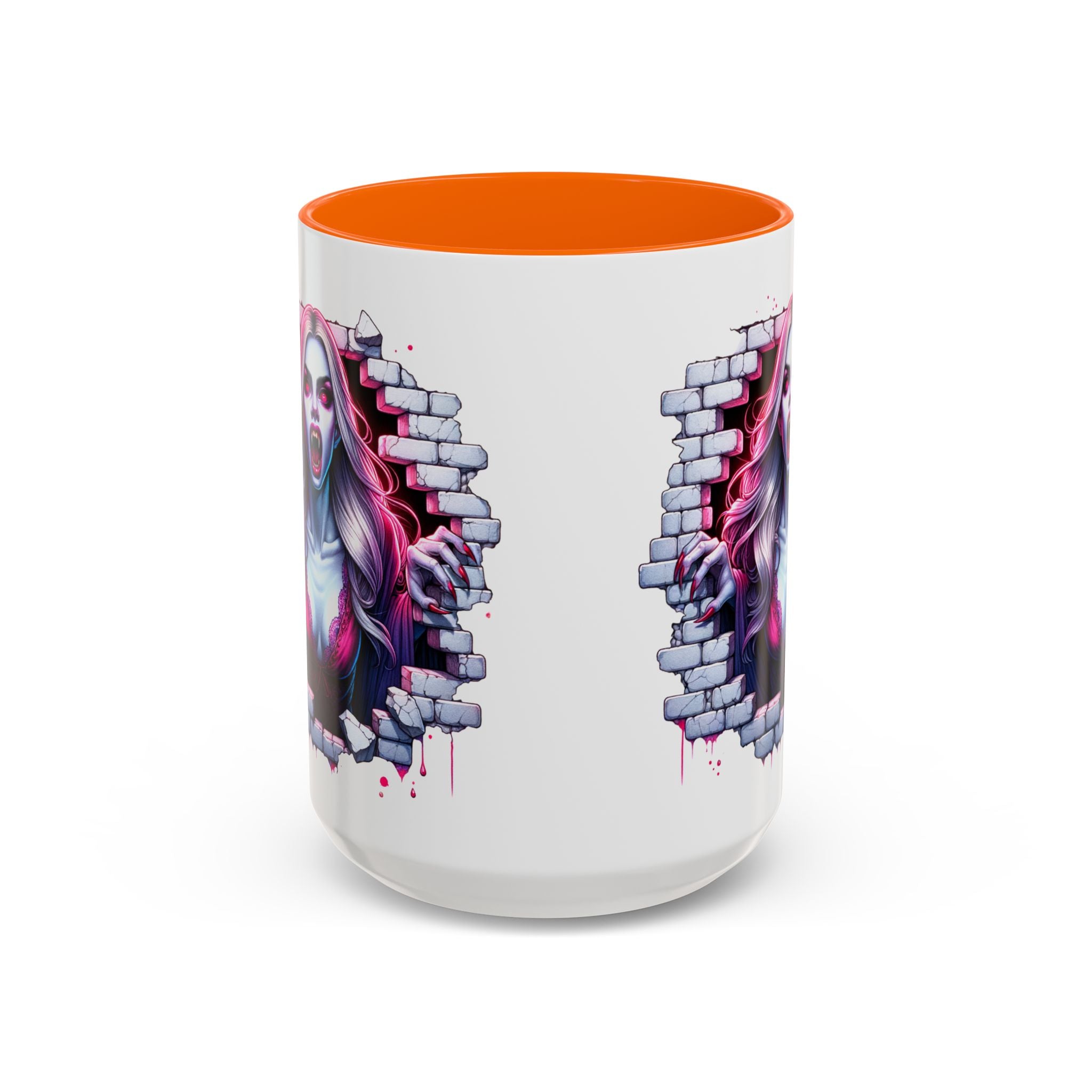 Vampire Wall Art Coffee Mug - Gothic,  Perfect Gift for Halloween, Unique Art Mug, Monster Mug, Fantasy Drinkware