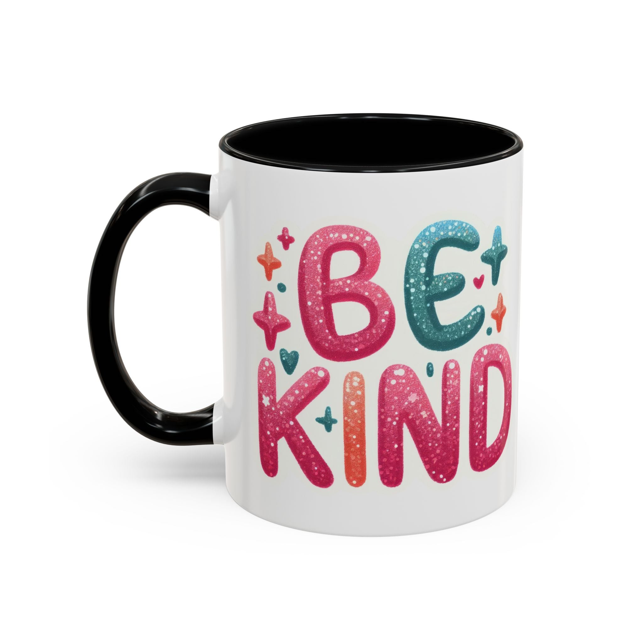 Be Kind Accent Coffee Mug – Colorful Positive Message 11/15oz