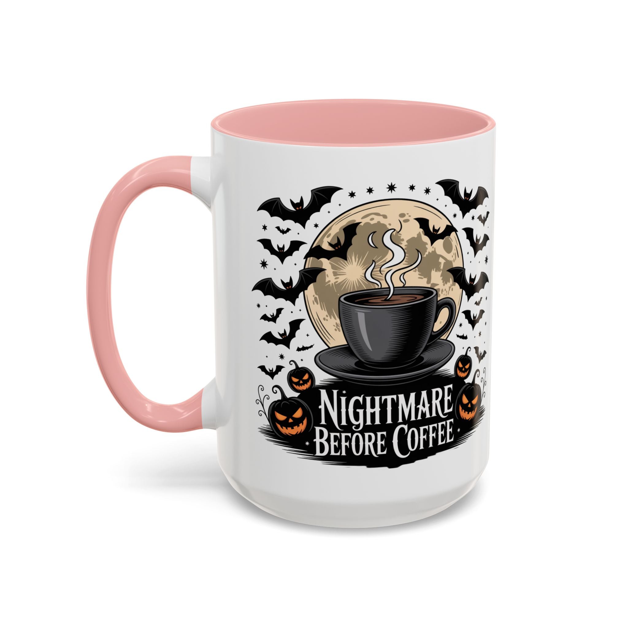 Halloween-Themed Coffee Mug: Nightmare Before Coffee funny art