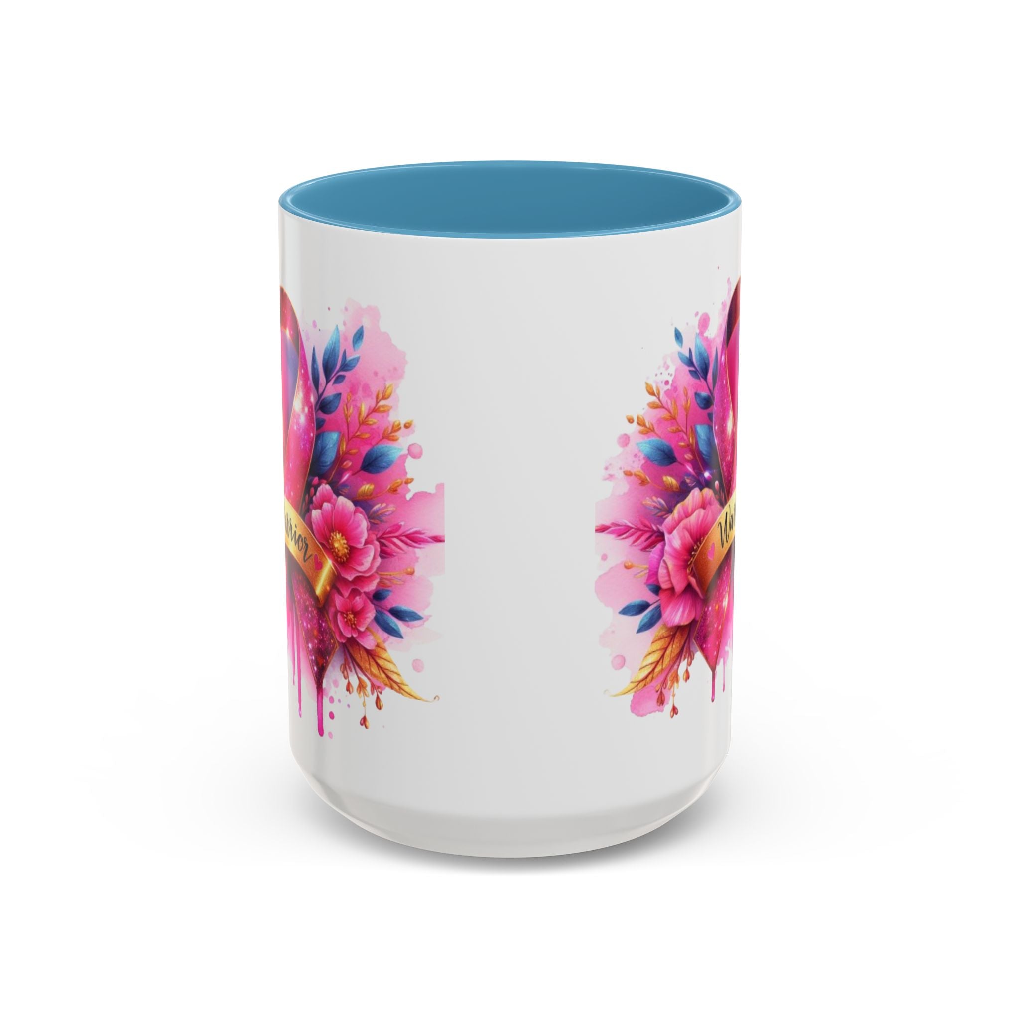 Inspirational Warrior Coffee Mug - Floral Design, Encouragement Gift, Cancer Awareness, Motivational Cup, Supportive Drinkware