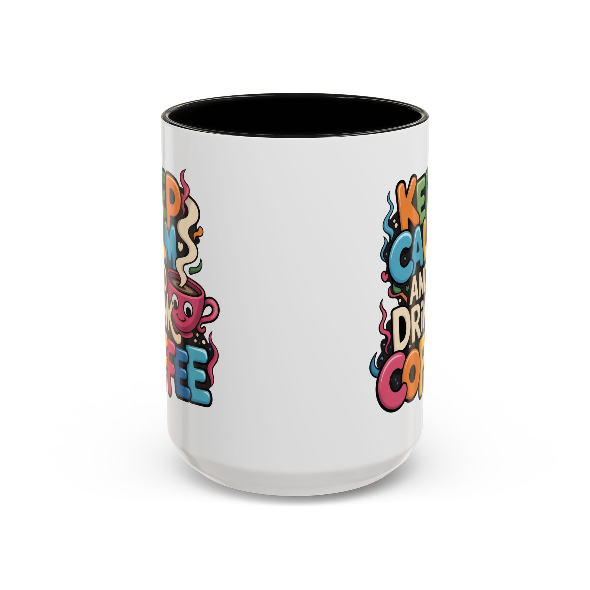 Keep Calm and Drink Coffee Mug - Fun Colorful Ceramic Coffee Cup funny