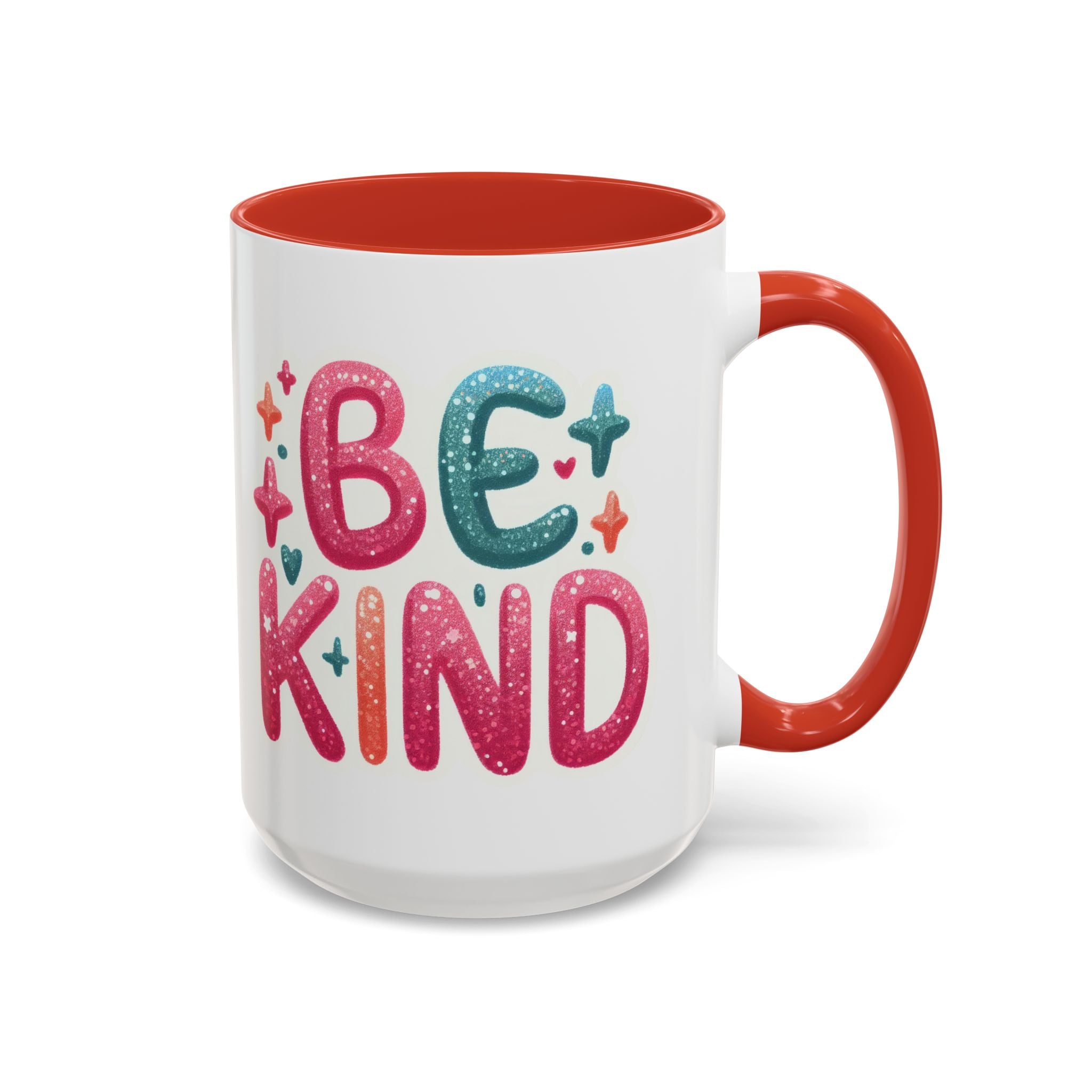 Be Kind Accent Coffee Mug – Colorful Positive Message 11/15oz