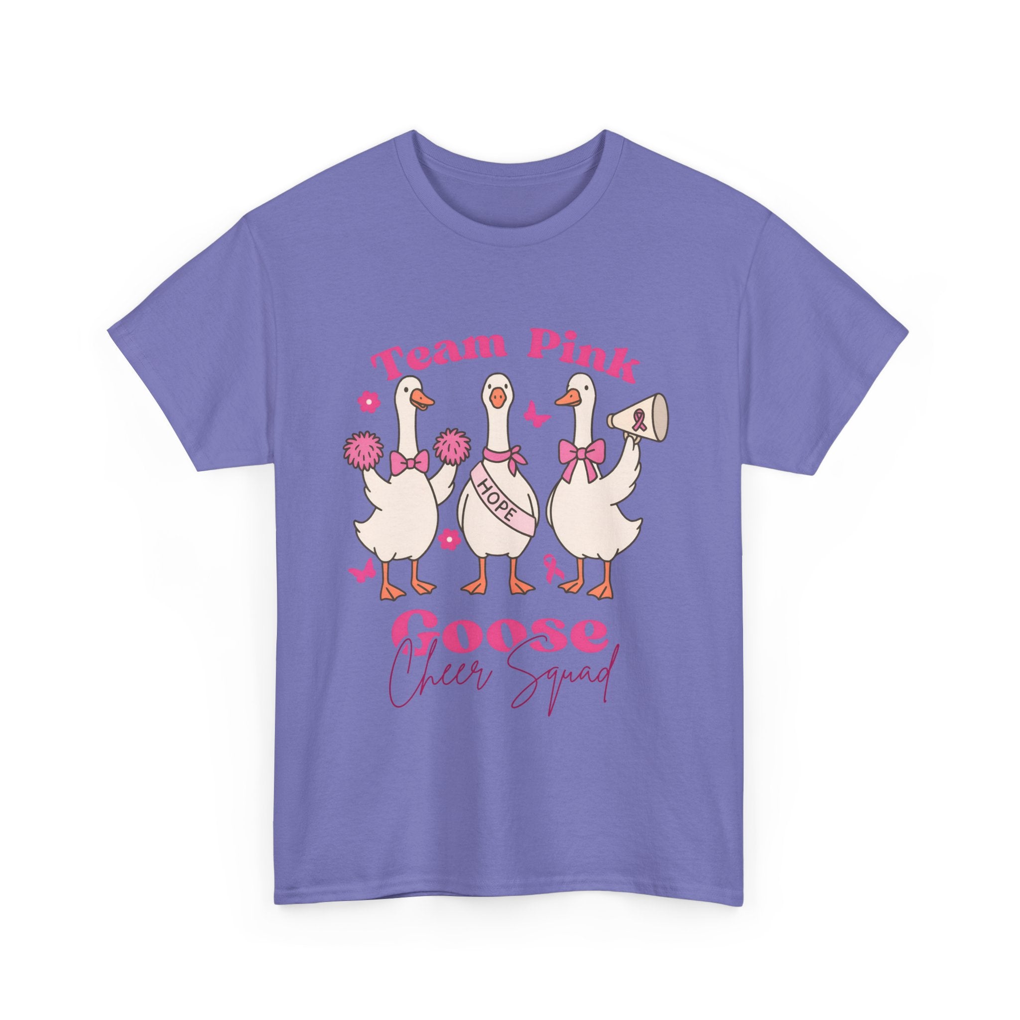 cancer awareness Cheer Squad Goose Tee - Perfect for Cheerleaders, Team Spirit, Bird Lovers, Fun Gifts, Casual Wear
