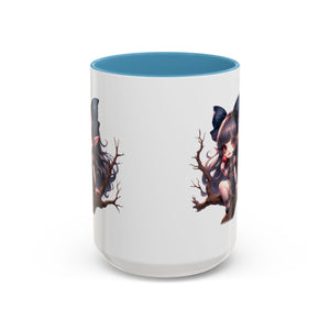 gothic vampire girl in tree horror art Accent Coffee Mug (11, 15oz) png16