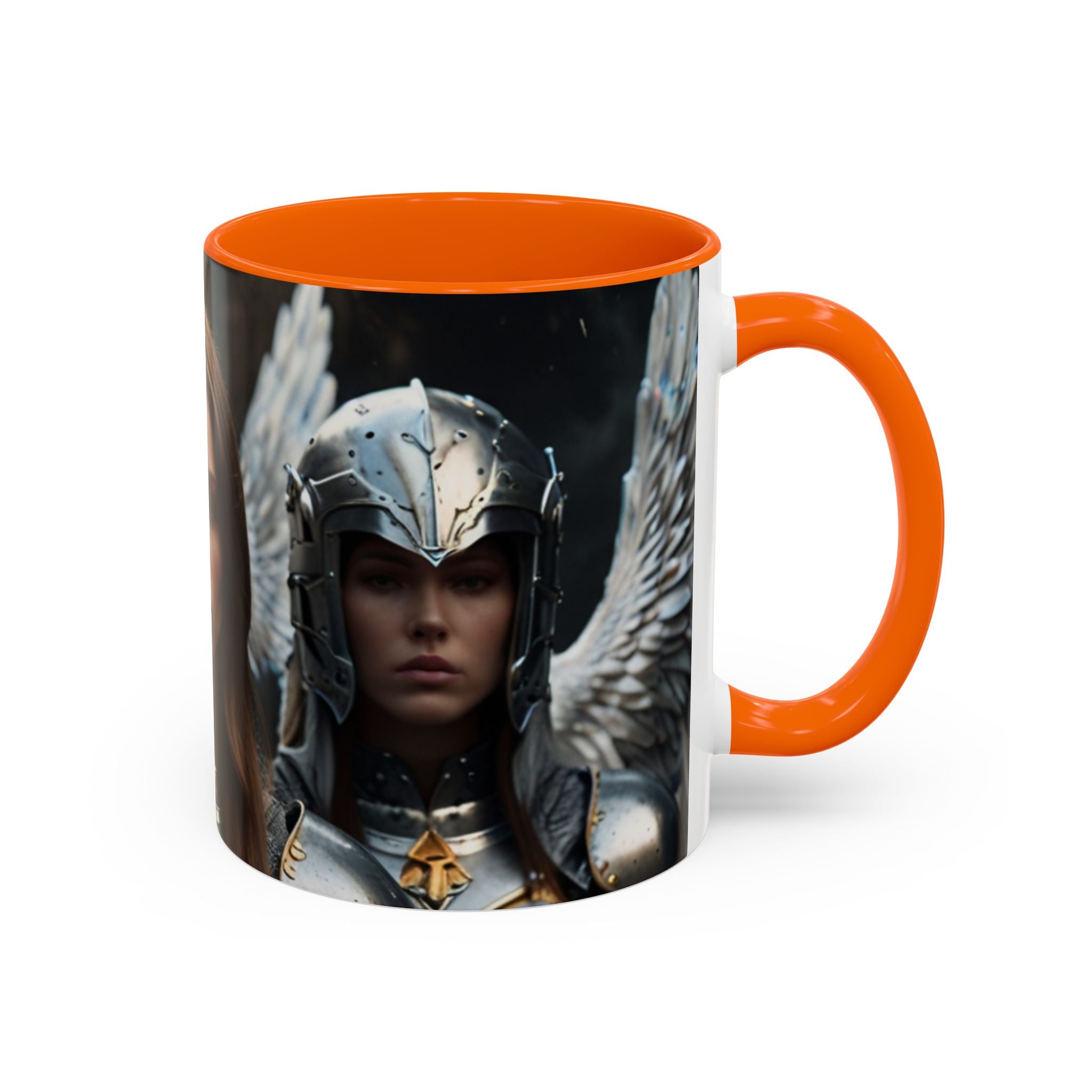 Warrior Angel Accent Coffee Mug - 11 or 15oz Ceramic Mug for Fantasy Lovers