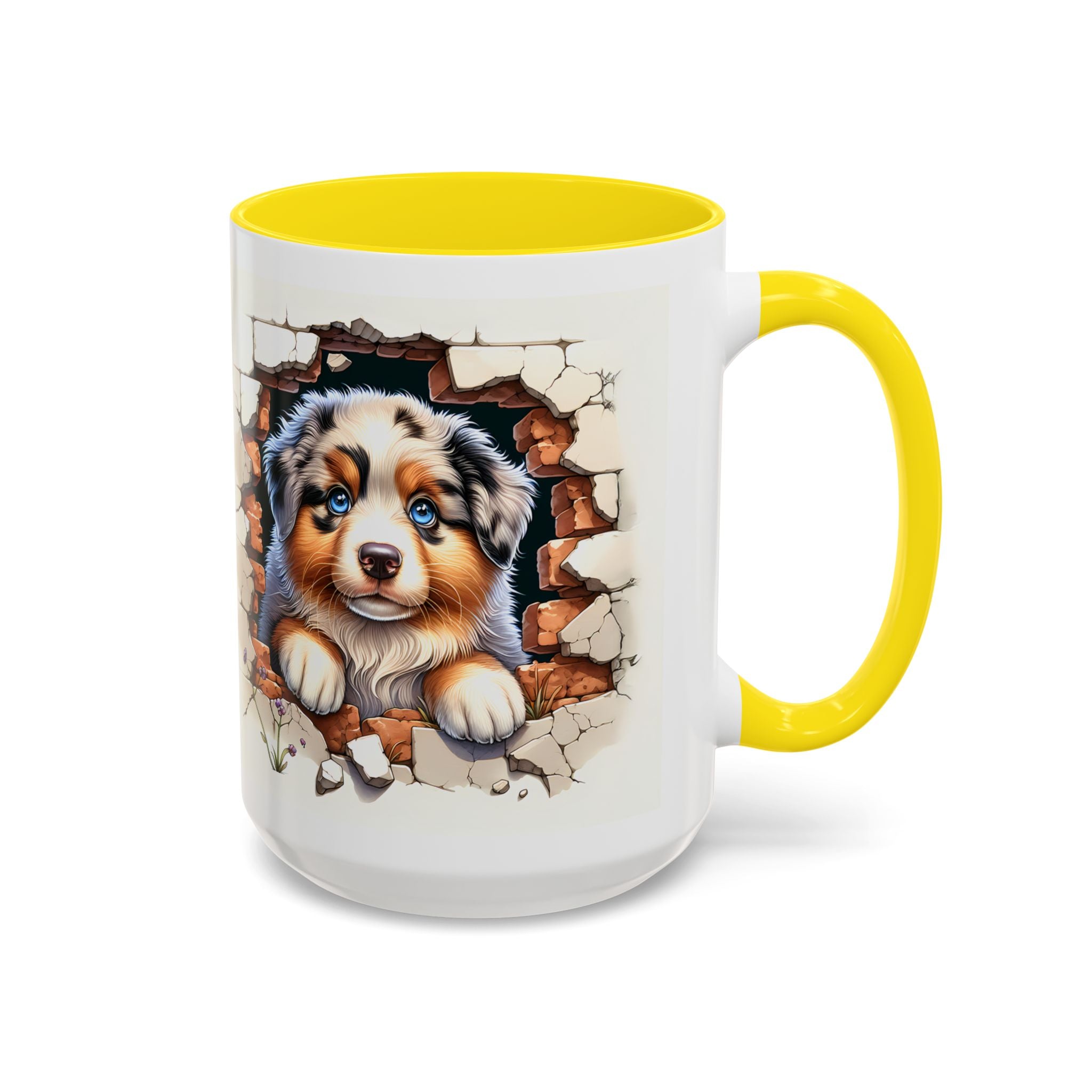 Cute Puppy Accent Coffee Mug - Perfect Gift for Dog Lovers, Unique Pet Lover Mug, Mother’s Day, Birthday, Home Decor