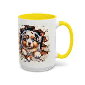 Cute Puppy Accent Coffee Mug - Perfect Gift for Dog Lovers, Unique Pet Lover Mug, Mother’s Day, Birthday, Home Decor