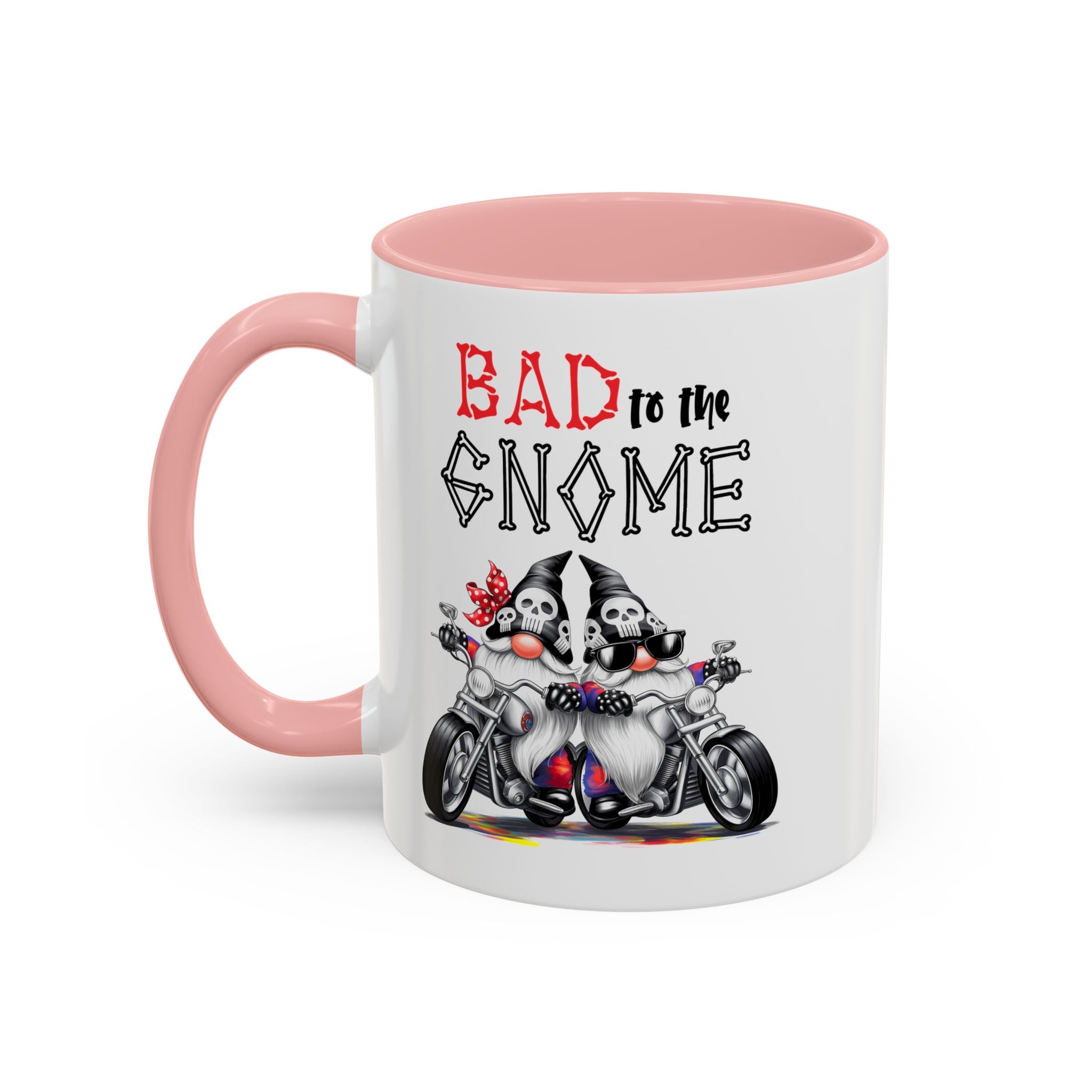 Bad to the Gnome Coffee Mug - 11oz & 15oz Accent Mugs for Bikers & Gnome Lovers