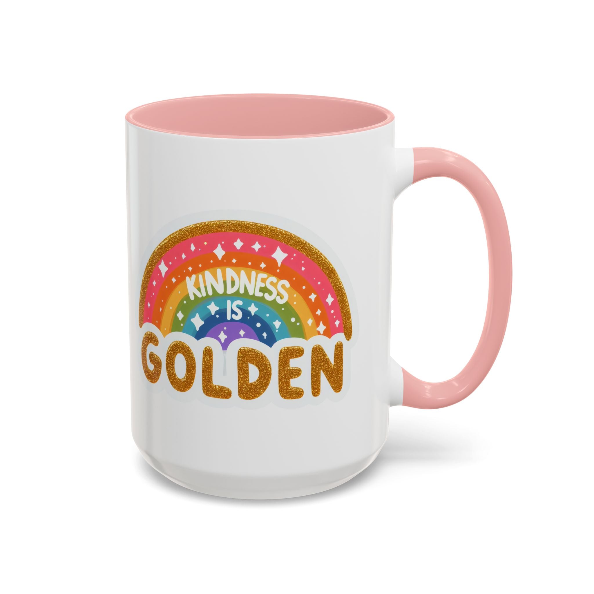 Kindness Is Golden Rainbow Accent Coffee Mug (11/15oz)
