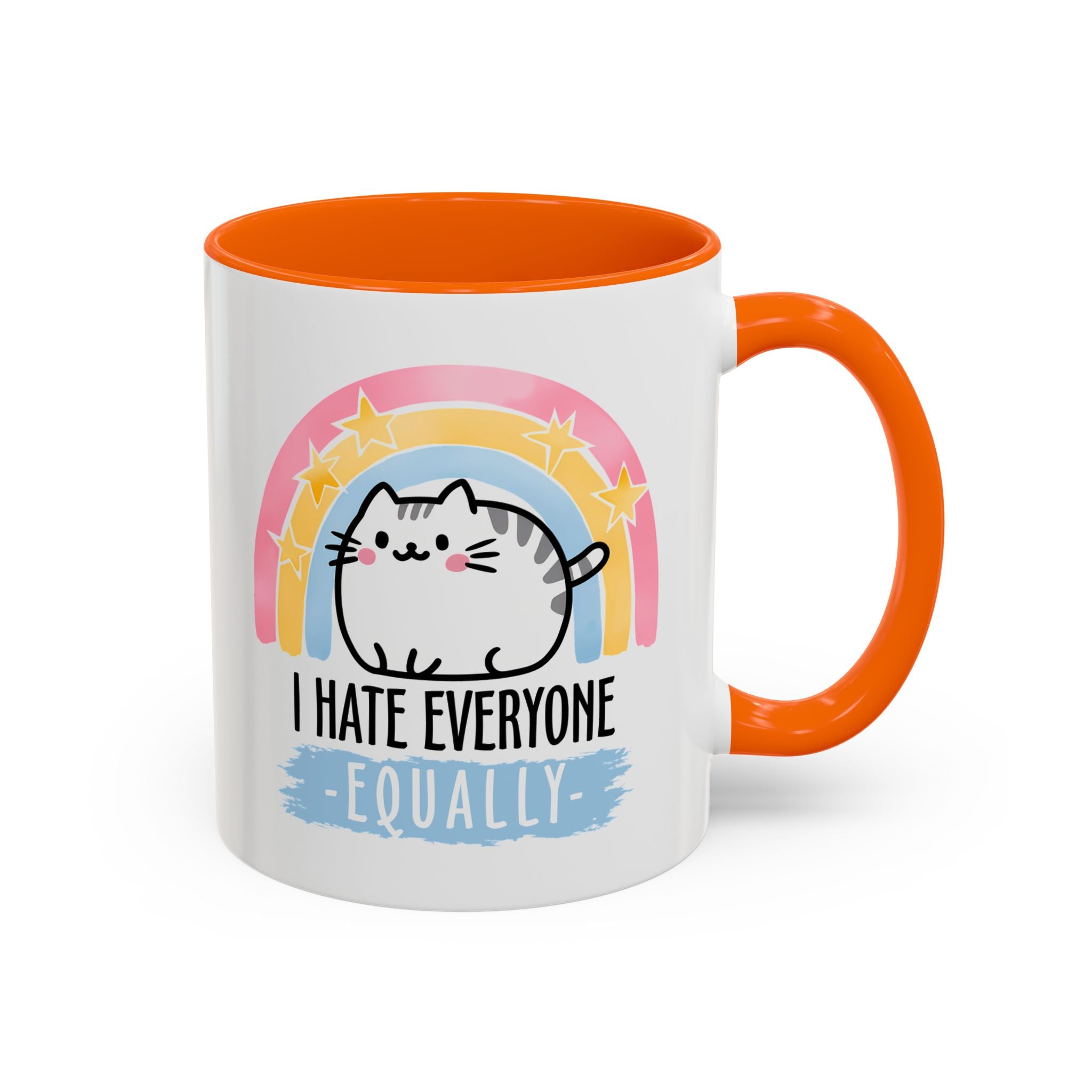 Funny Cat Coffee Mug – I Hate Everyone Equally