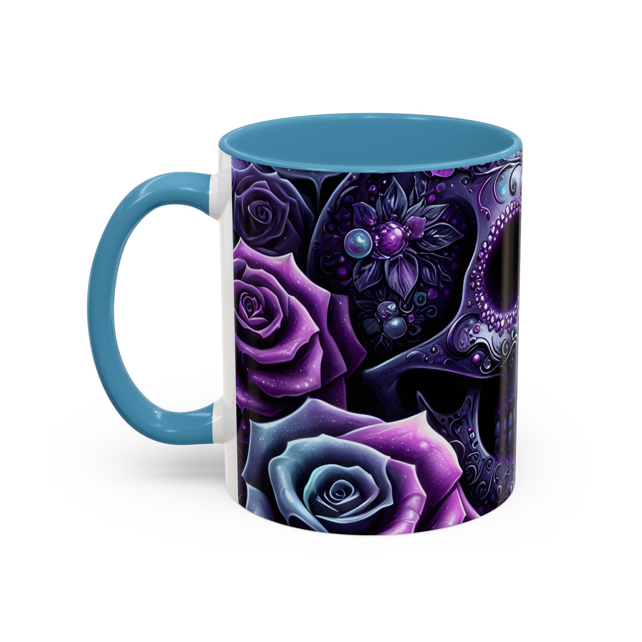 Gothic Skull Accent Coffee Mug - 11oz & 15oz roses fantasy